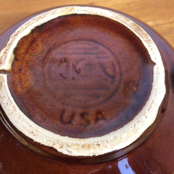 Vintage McCoy Brown Drip Glaze Soup Chowder Chili Ceramic Handled Mug - Picture 8 of 9